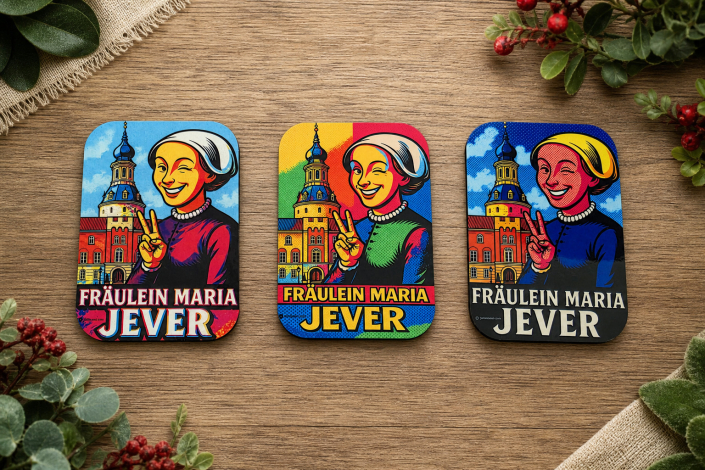 Kühlschrankmagnete Jever – Fräulein Maria (3 Varianten)