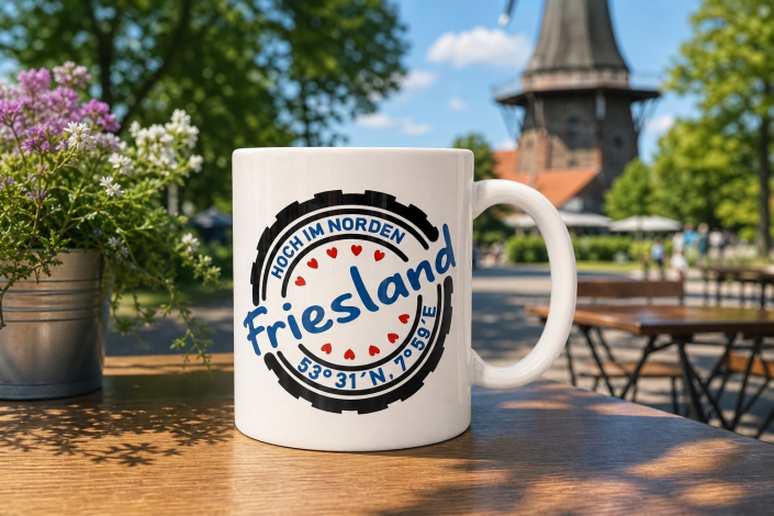 Kaffeebecher „Hoch im Norden – Friesland“