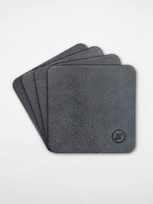Leder Getränke-Untersetzer 2er-Set / 4er-Set