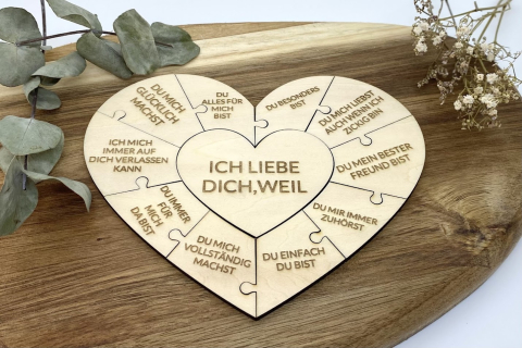 Puzzel zum Thema Liebe
