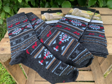 Alpaka Socken Jacquard in schönen Farben