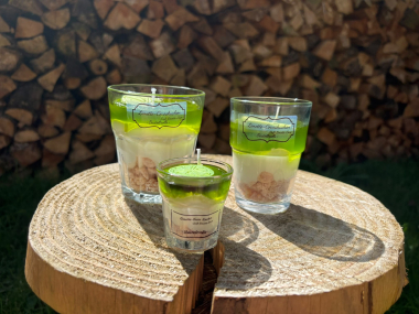 Limette-Cocoskuchen Dessertkerze