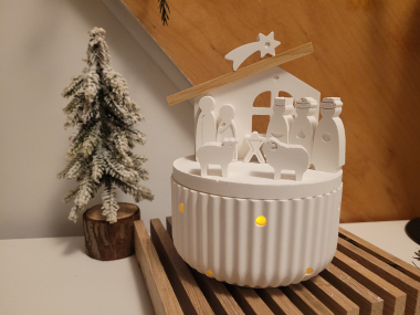 Lichtdose Minikrippe Krippendose Krippe