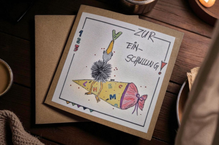 Klappkarte zur Einschulung