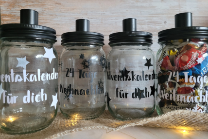 Adventskalender Kerzenglas- personalisierbar