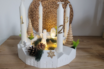 Adventskranz im Skandi Style