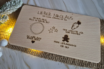 Nikolausteller Frühstücksbrett