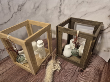 Tischdeko mit Stumpenkerze