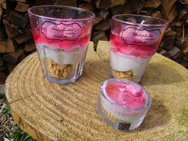 Himbeerkuchen Dessertkerze