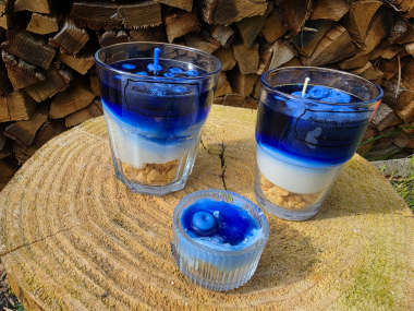 Blueberry Cheesecake Dessertkerze-Groß