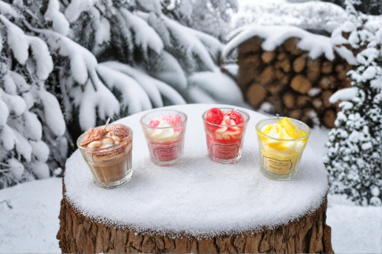 4er Probierset Eissorten-Kerzen