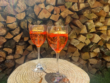 Aperol-Dessertkerze