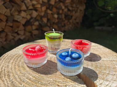 4er Probierset Kuchenvariation-Kerze