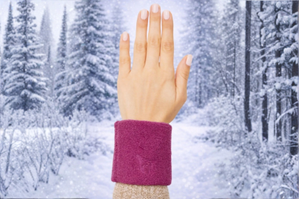 Alpaka Pulswärmer Himbeere