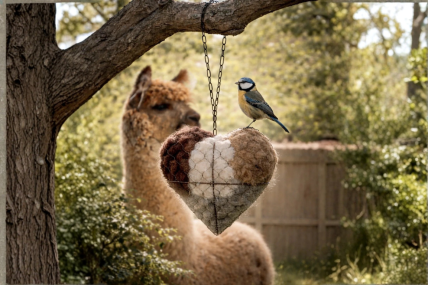 Alpaka-Nistwolle für Vögel