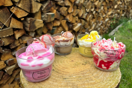 Angebotset alle 5 Eissorten- Kerzen