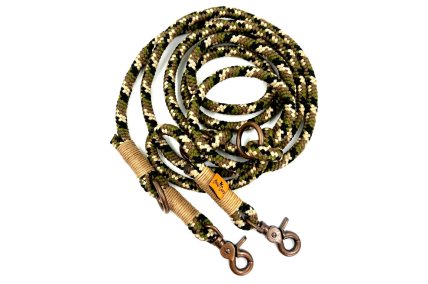 Hundeleine camouflage/kupfer - large