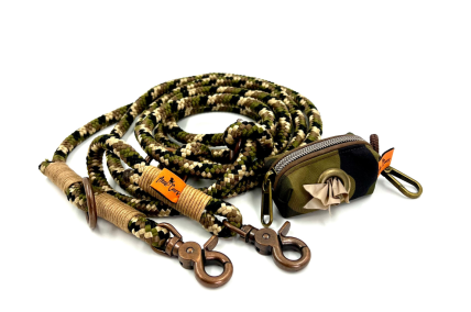 Set camouflage/kupfer large Leine & Schietbüddel