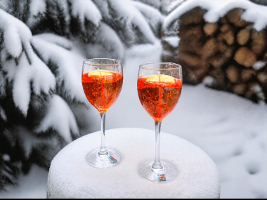 Aperol-Dessertkerze