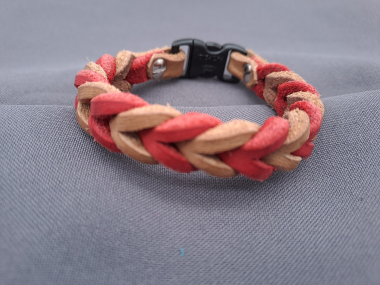 Armband aus Fettleder camel-rot