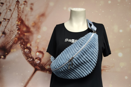 Crossbag Cord Jeansblau