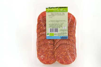 Bio Salami Rind/Schwein geschnitten 80 g