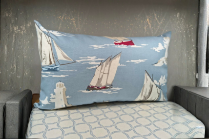 Kissen Maritim Segelschiff 100%Baumwolle 30x50cm