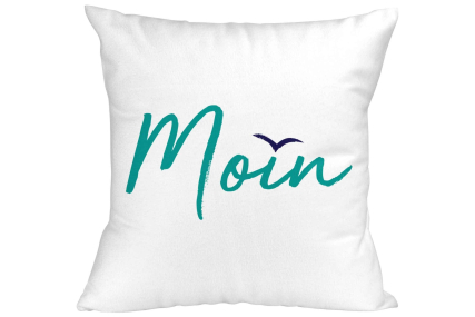 Norddeutsches Charme-Kissen 'Moin' im Modernen Design