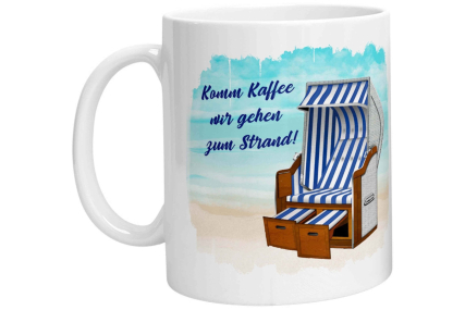 Tasse - Komm Kaffee wir gehen zum Strand