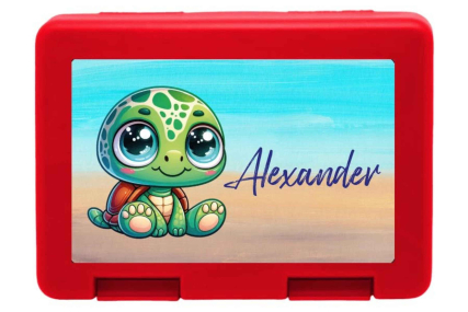 Schildkröten-Brotdose – Personalisierbar mit Namen