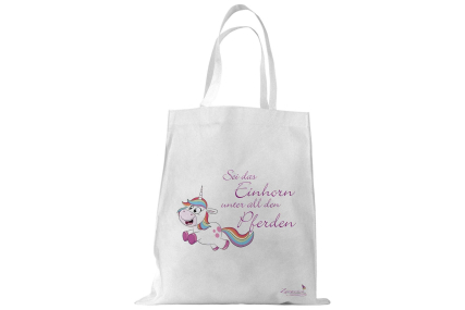 Einkaufstasche - Sei das Einhorn unter all den Pferden