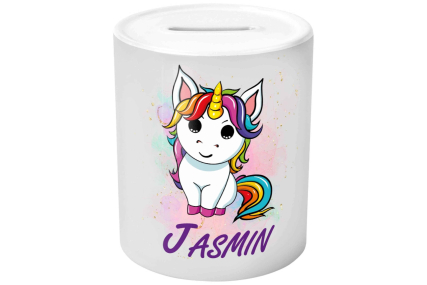 Spardose - Einhorn mit Namen (Personalisiert)