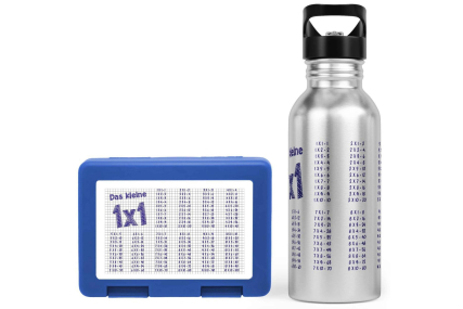 Schulstart Bundle No.1 – 1x1 Papier-Design Brotdose & Trinkflasche