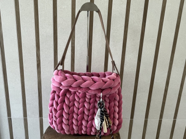 Strickbag in Berry