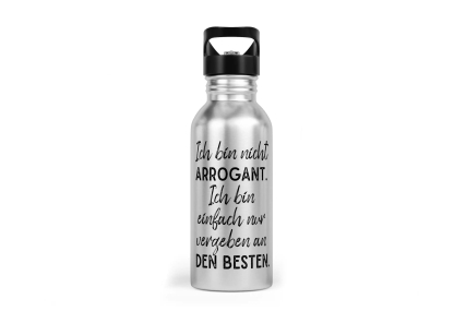 Trinkflasche mit Trinkhalm - Ich bin nicht arrogant. Ich bin einfach nur vergeben an den besten