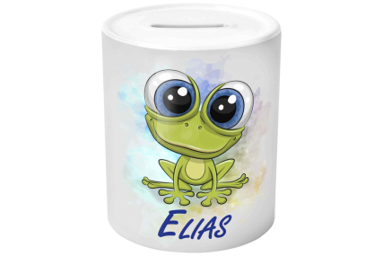 Spardose - Frosch mit Namen (Personalisiert)