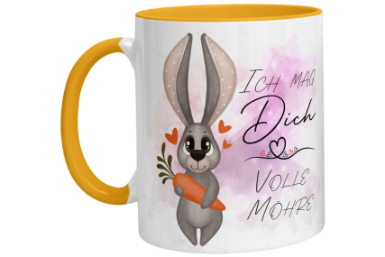 Tasse – Bild Ich mag Dich volle Möhre