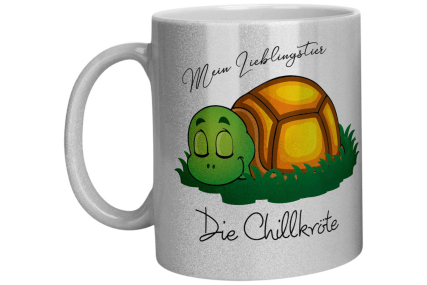 Glitzertasse - Mein Lieblingstier Die Chillkröte
