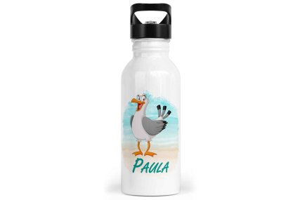 Personalisierbare Kinder-Trinkflasche mit süßem Möwen-Design