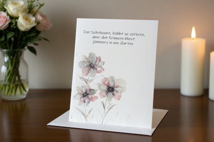 Klappkarte: "Jümmers in uns Harten" 