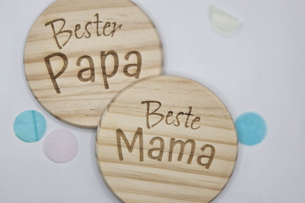 Holzuntersetzer, dass persönliche Geschenk