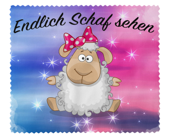 Brillenputztuch - Objektivtuch Endlich Schaf sehen