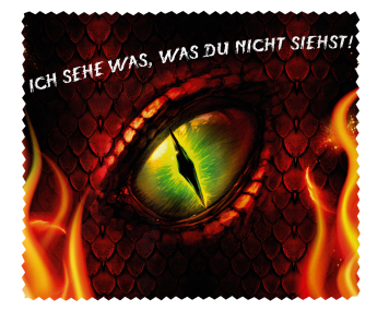 Brillenputztuch - Objektivtuch Drachenauge Rot