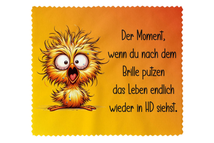 Brillenputztuch - Objektivtuch Das Leben in HD Küken
