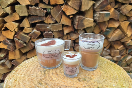 Cappucino Dessert-Kerze