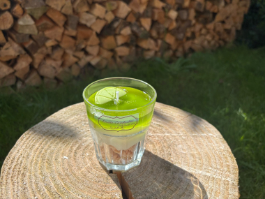 Limette-Cocoskuchen Dessertkerze-Mittel