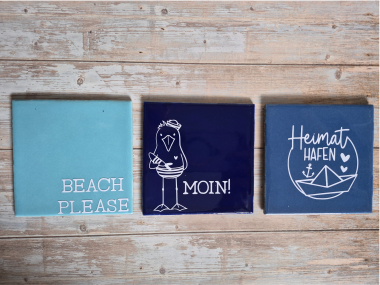 Statement Fliese mit Spruch | Deko Fliese | Geschenkidee