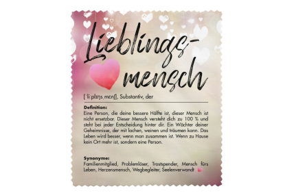 Brillenputztuch - Objektivtuch Lieblings Mensch Definition No.2