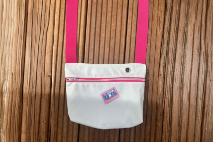 Umhängetasche pink aus Segeltuch