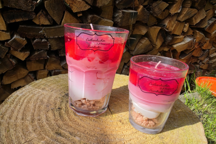 Erdbeerkuchen Dessertkerze